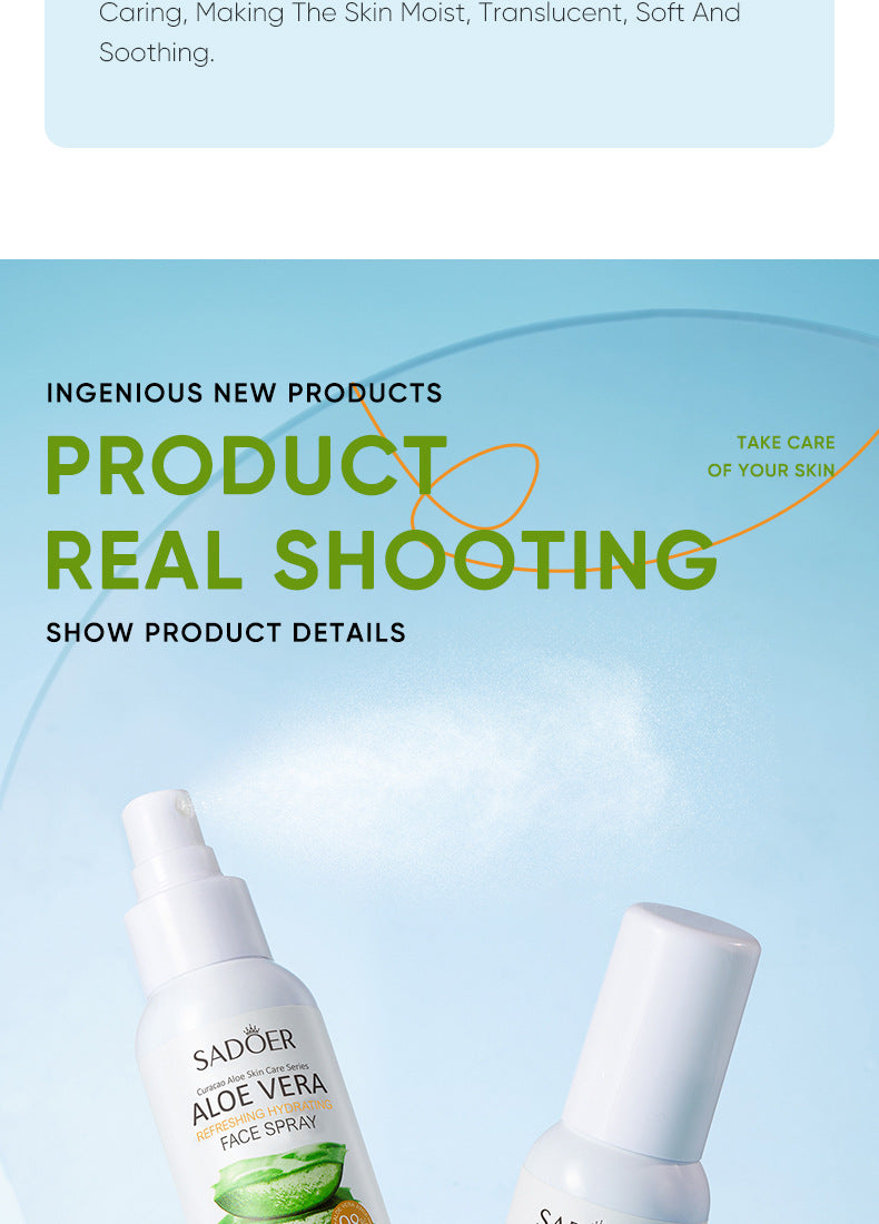 Aloe Vera Skincare Set SADOER Cleansing, hydrating, moisturizing, and nourishing  foreign trade manufacturer wholesale
