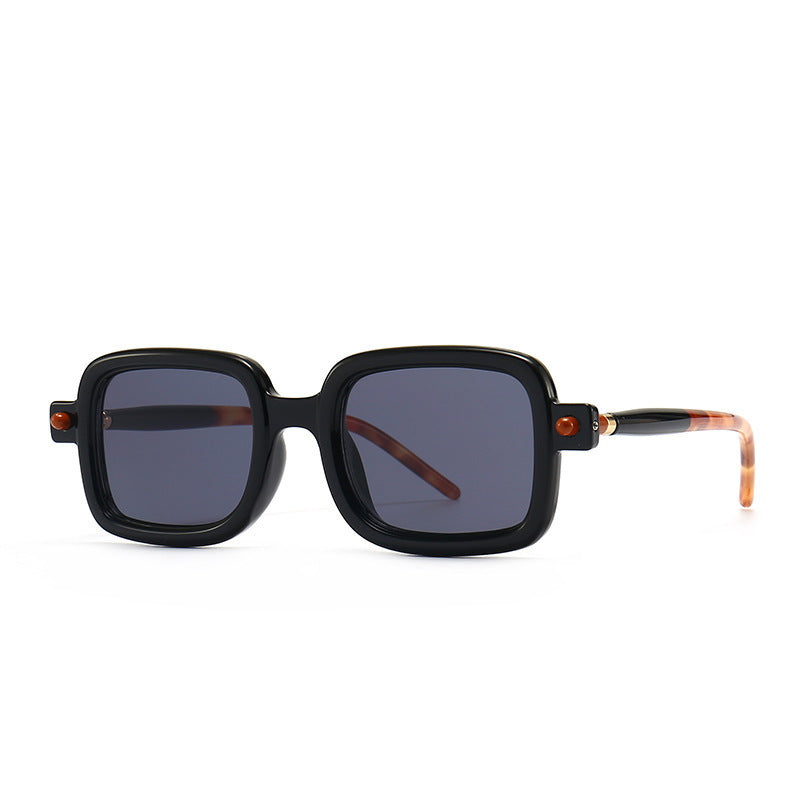 New Thick Frame Sunglasses for Men, European and American Style Square Frame Sunglasses, Retro Blue Light Blocking Sunglasses for Men, Wholesale