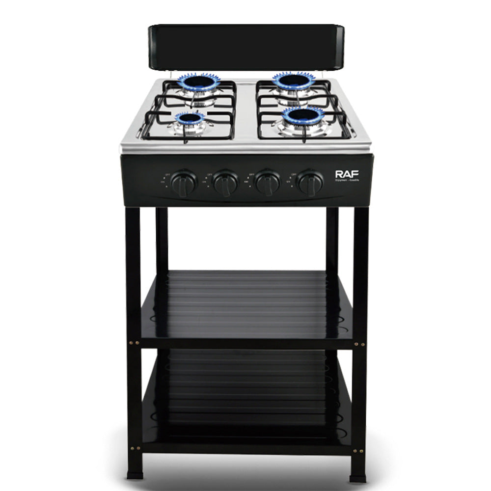 RAF Hot Sale Gas Four-Burner Stove Panel Household Low Energy Liquefied Gas Tabletop Flameout Protection Glass Rotating Flame