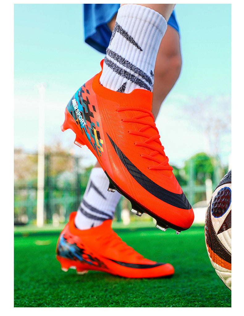 New Large Size Long Spike Football Shoes Low Top Youth Competition Training Student Football Sports Shoes