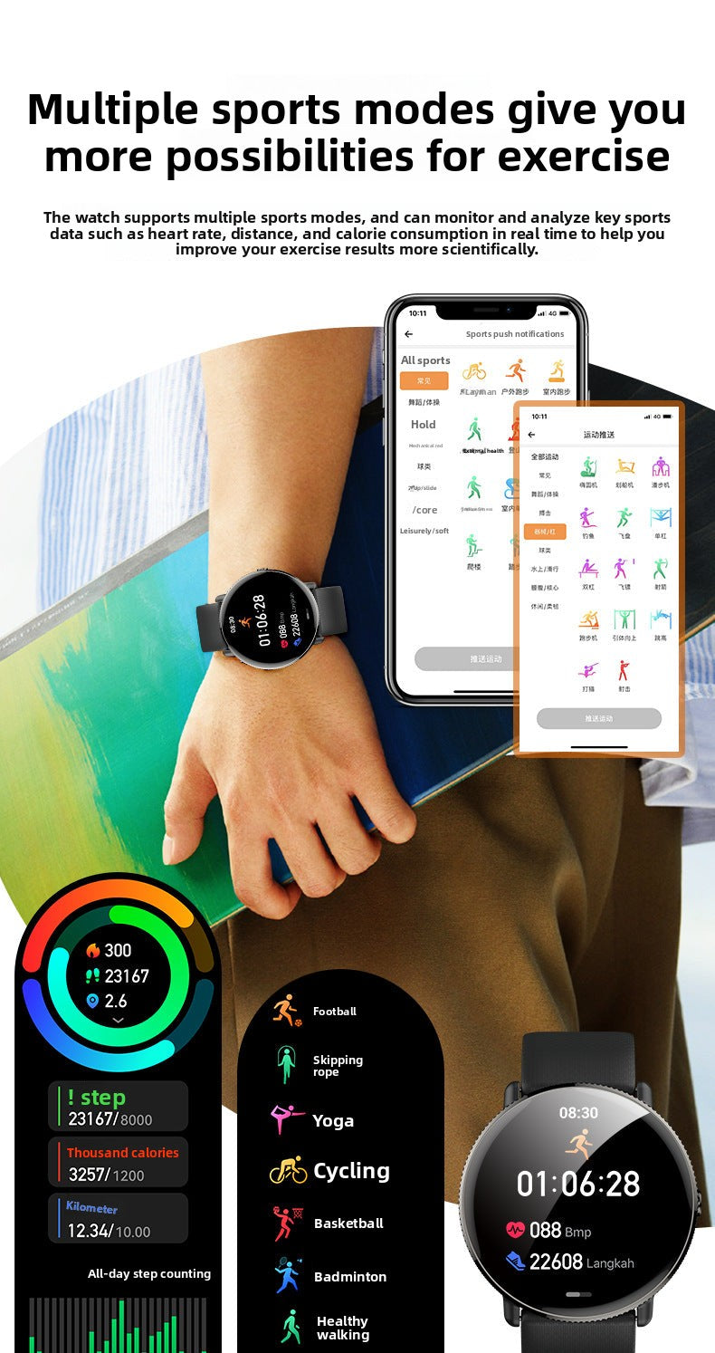 S61Smart Watch1.43inch Bluetooth call heart rate pedometer sleep monitor IP68Deep Waterproof Sports