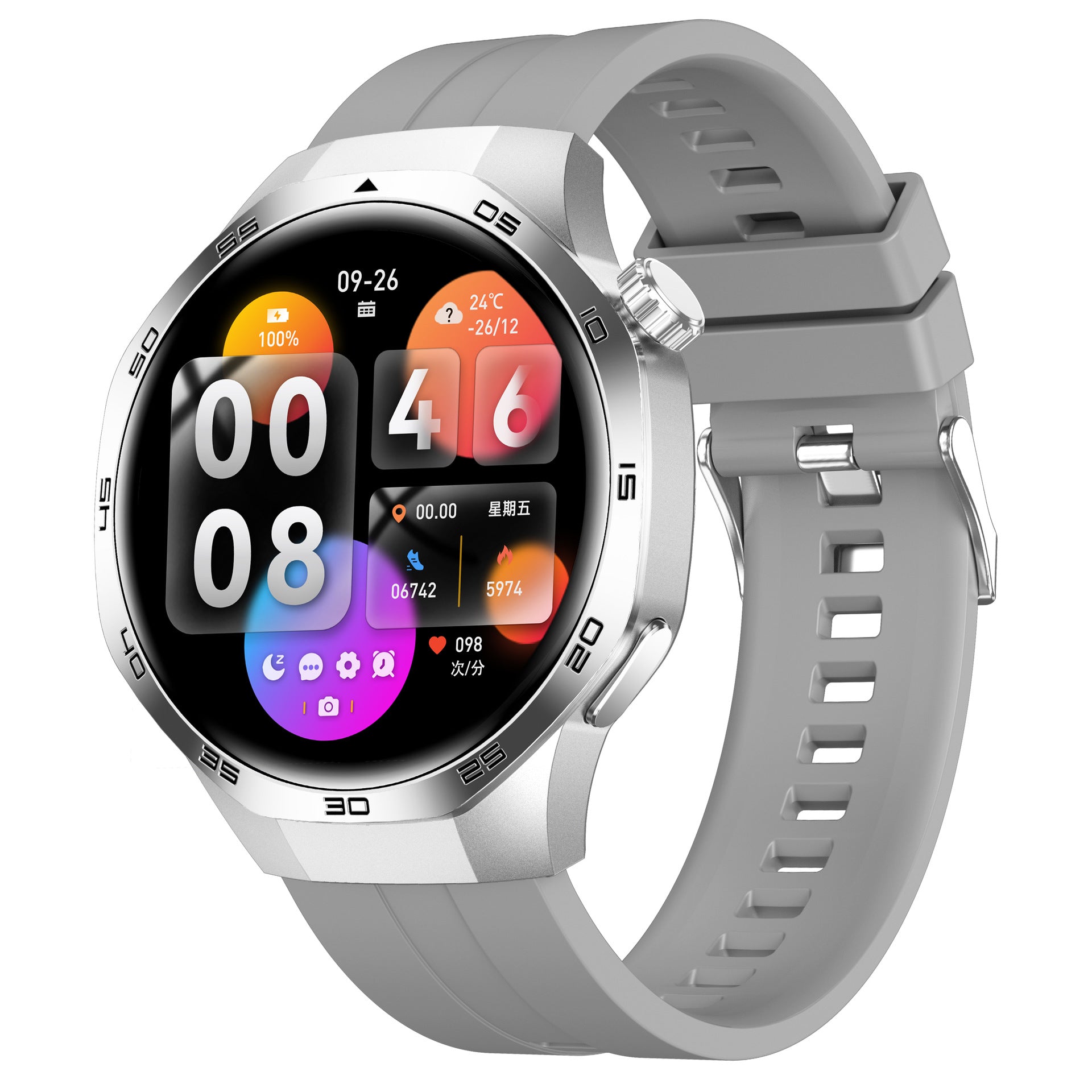 Watch5 Max Smart Watch1.52inch Bluetooth Call, Heart Rate Monitor, Pedometer, Sleep Monitoring, Waterproof, Shockproof, Dustproof Sports