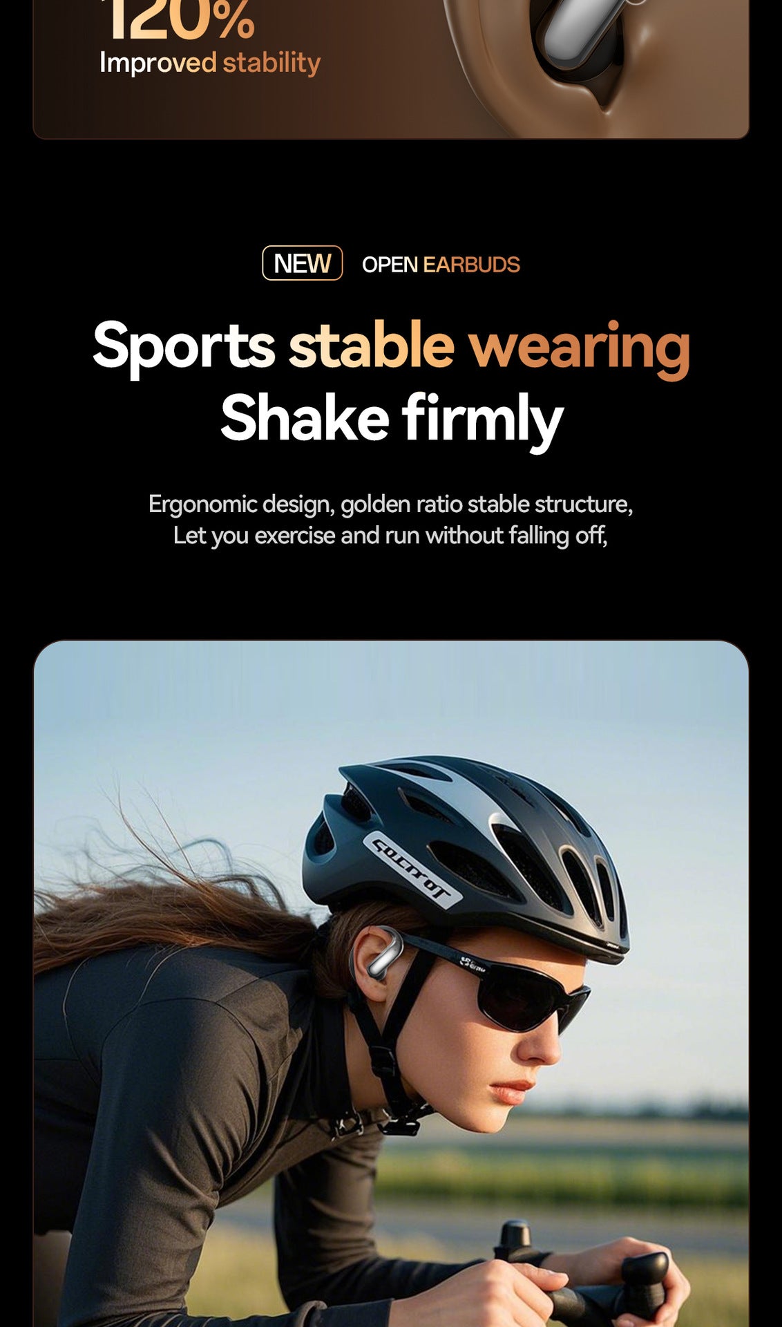 M142Popular OWS Open-type ultra-long battery life high-quality sound over-ear digital display wireless Bluetooth headphones