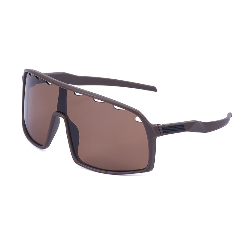 New Colorful Cycling Glasses for Men with Perforated One-piece Lenses Sunglasses European and American Outdoor Sports Sun Glasses