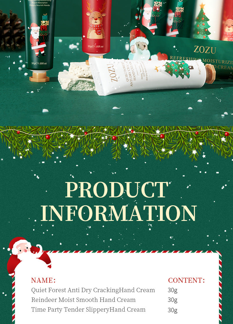 Christmas Hand Cream Set ZOZU Refreshing Moisturizing Hand Cream Gift for  Wholesale