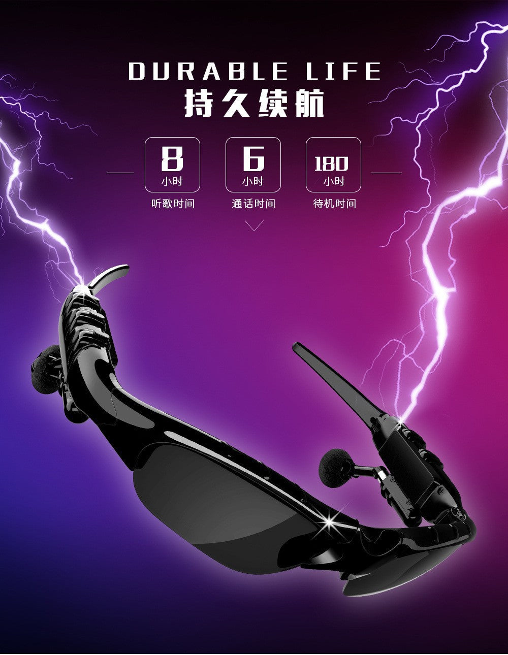 Hot-Selling Bluetooth Glasses TWS Game Wireless Bluetooth Sports Headphones Mini Dual Earbuds Touch Control No Delay