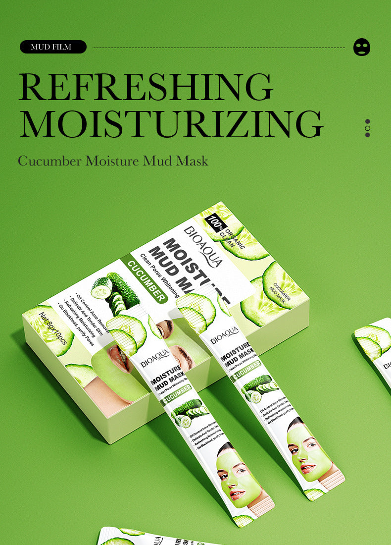 Cleansing Mask BIOAOUA Cucumber Pore Cleansing Smear-On Portable Mud Mask   Wholesale