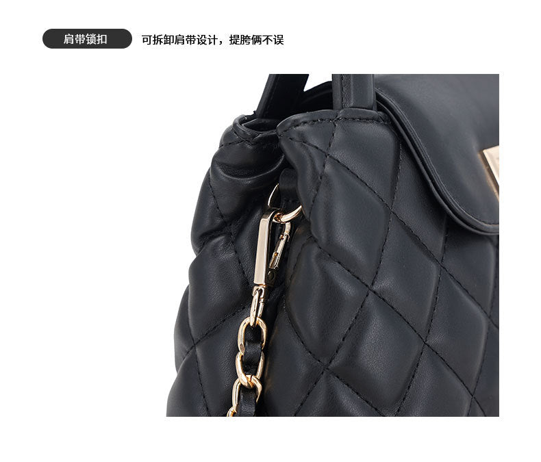 2024New Special-Interest Design Women's Handbag PU Chain Commuter Shoulder Bag Exquisite Exquisite Women's Bag