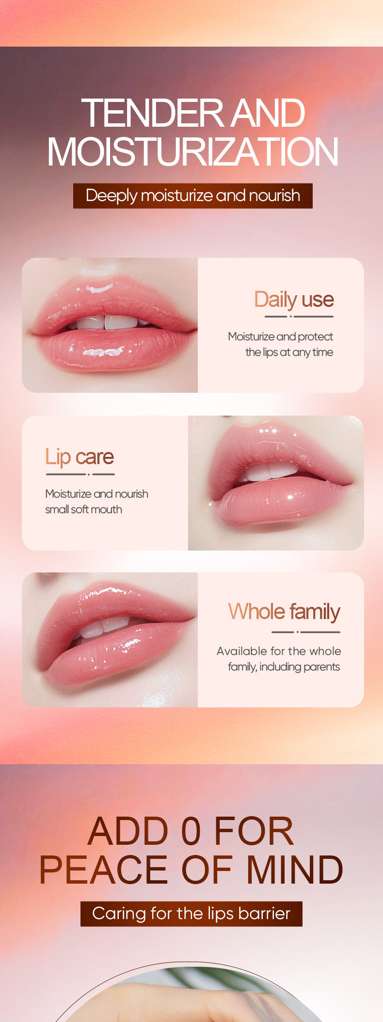 Iced American Caffeine Nourishing Lip Balm SADOER Anti-chapped Moisturizing Lip Balm  Wholesale
