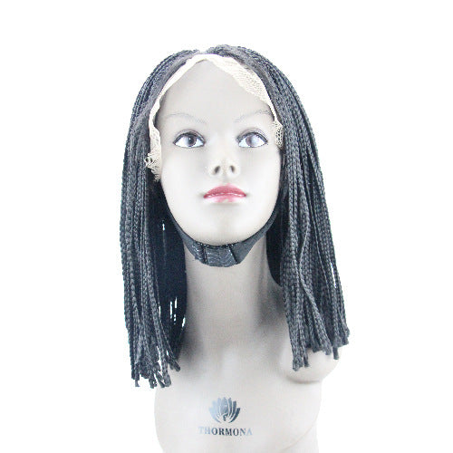 14 inch 360 Single Full Lace Braided Wigs for Black Women