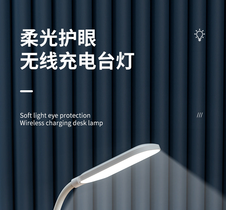 Creative desk lamp for students, eye protection, dormitory study led Reading lamp rechargeable and plug-in dual-use night light wholesale factory