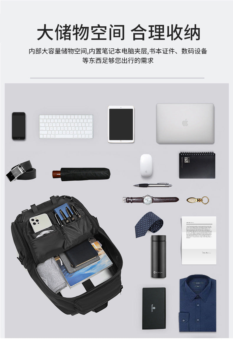 OZUKO Sports Backpack Men's Backpack Waterproof Multifunctional College Student Bag Commuting Cycling Outdoor Bag