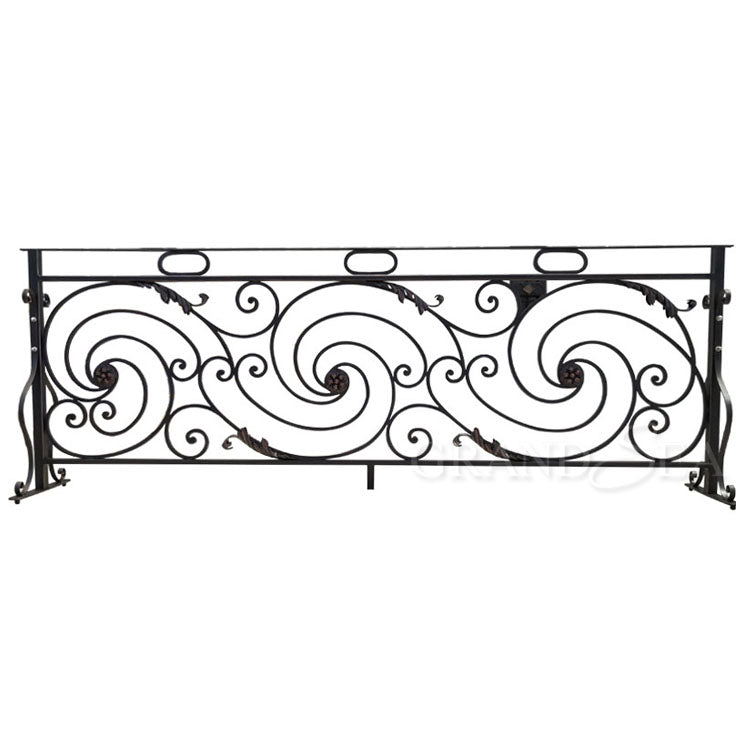 High Quality Modern Villa Residential Stair Wrought Iron Handrail with Customized Color & Size Long Service Life