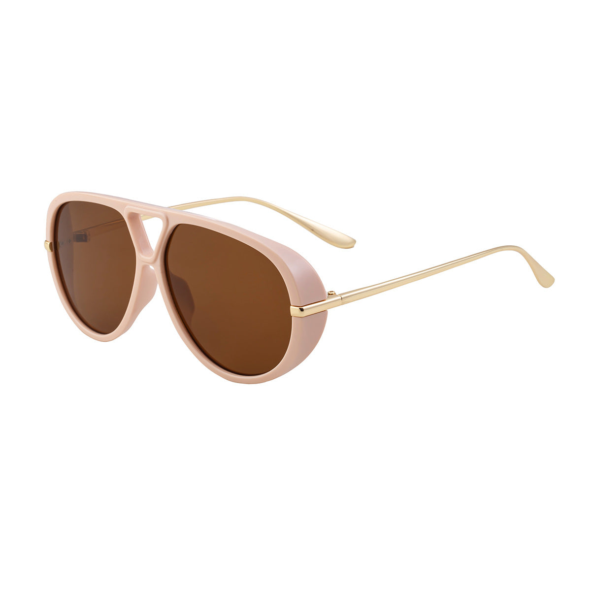 2025New European and American Style Toad Sunglasses for Men, Double Bridge Aviator Glasses, Outdoor Sun Protection Sunglasses for Men
