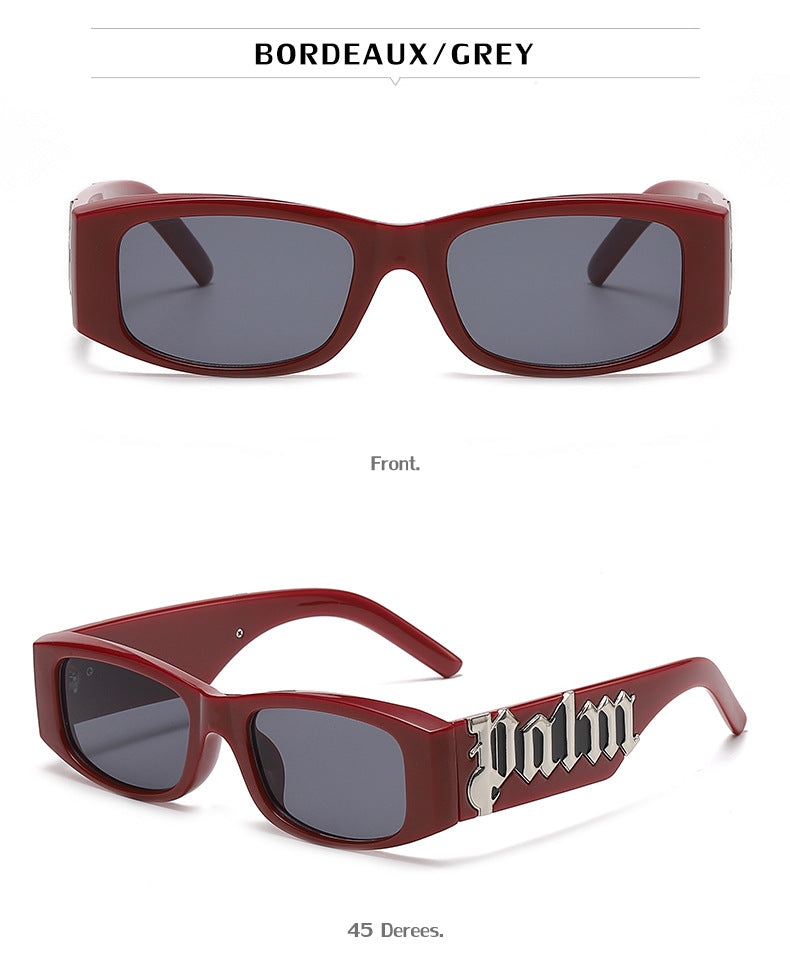European and American Style Small Frame Sunglasses for Women Wholesale Fashion Wide Leg Sun Protection Sunglasses for Men UV Protection