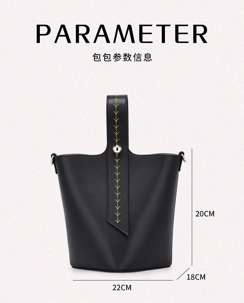 LOE New Style Water Bucket Bag minipebble Fashion Women's Bag Fortune Bucket Tote Bag Large Capacity Handbag for Women