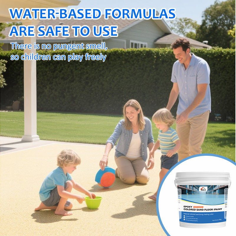 Epoxy Color Sand Self-Leveling Floor Paint Cement Tile Floor Wear-Resistant Non-Slip Imitation Marble Pattern Floor Paint Manufacturer