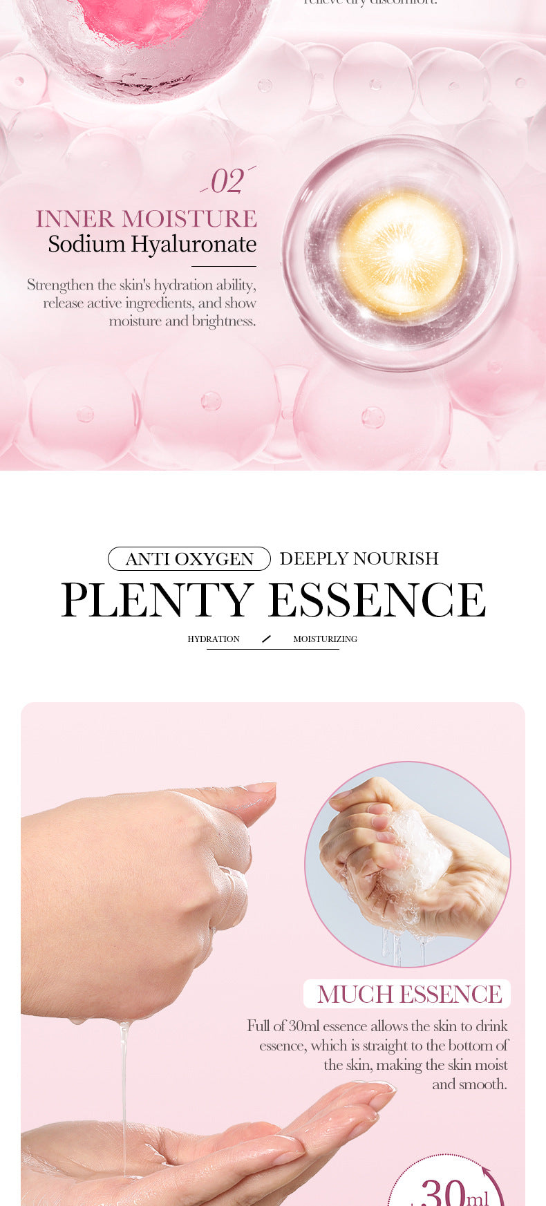 Mask30gBIOAOUA Honey Hydrating Pearl Moisturizing Rose Snail Moisturizing  Foreign Trade Wholesale