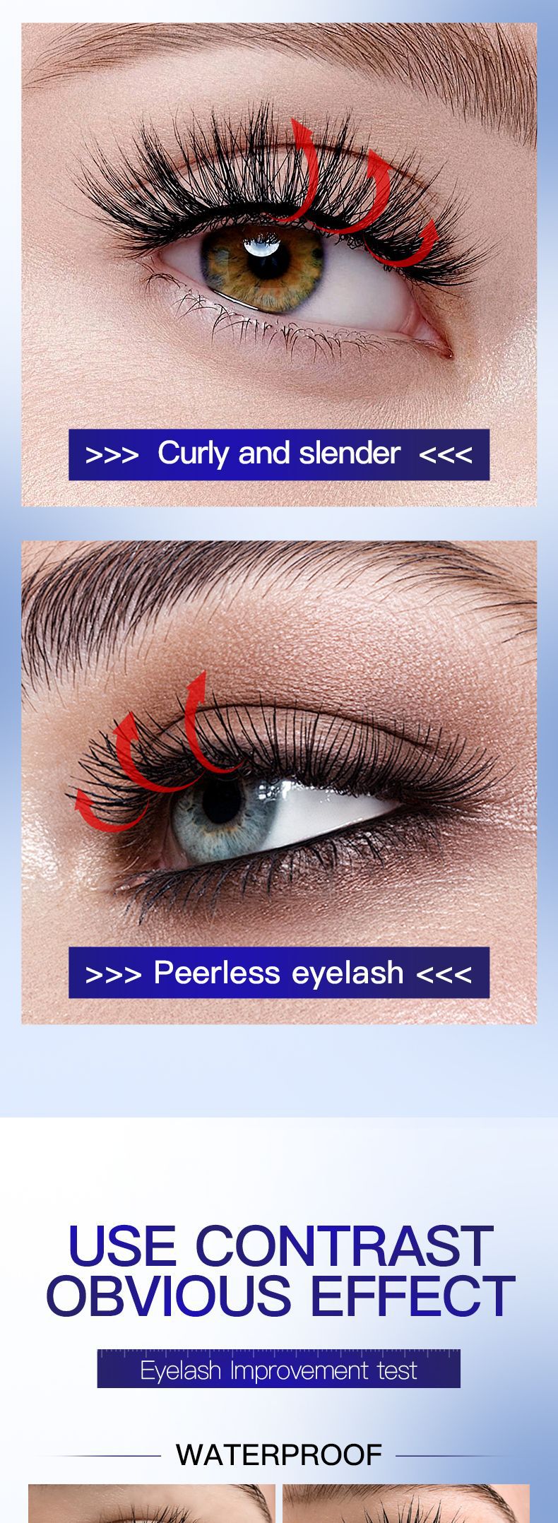 Curling Eyelashes Thick Mascara SADOER Long and Dense Essence Liquid  Wholesale