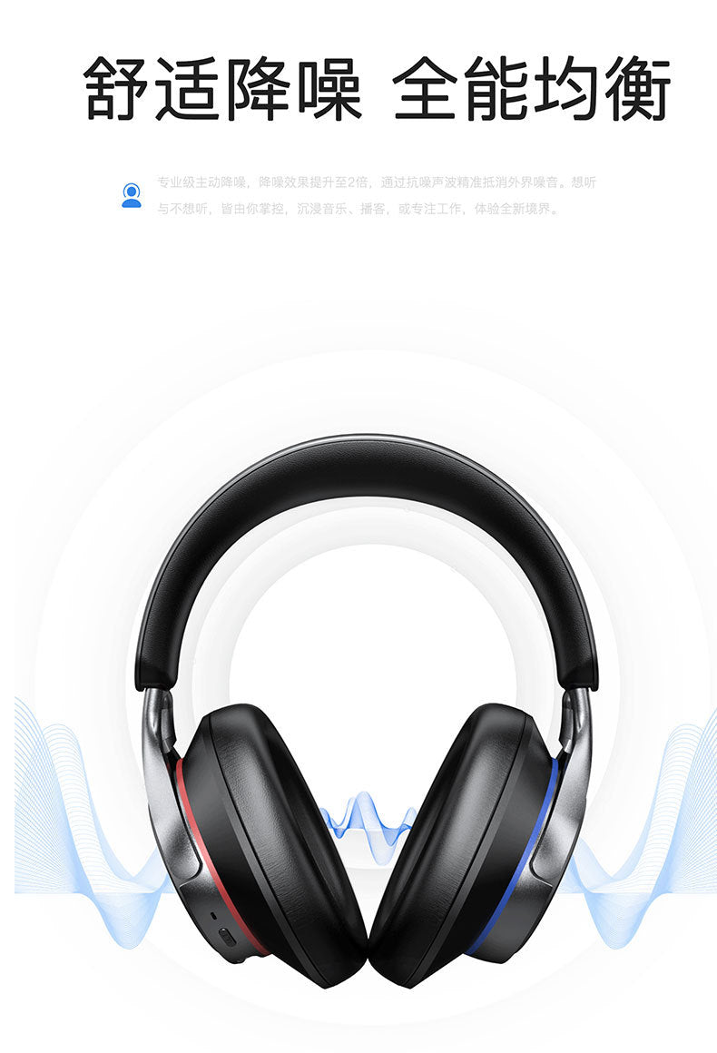 Private Model2025New heavy bass long battery life over-ear headphones ANC Noise-canceling Wireless Bluetooth Earbuds Patent B12