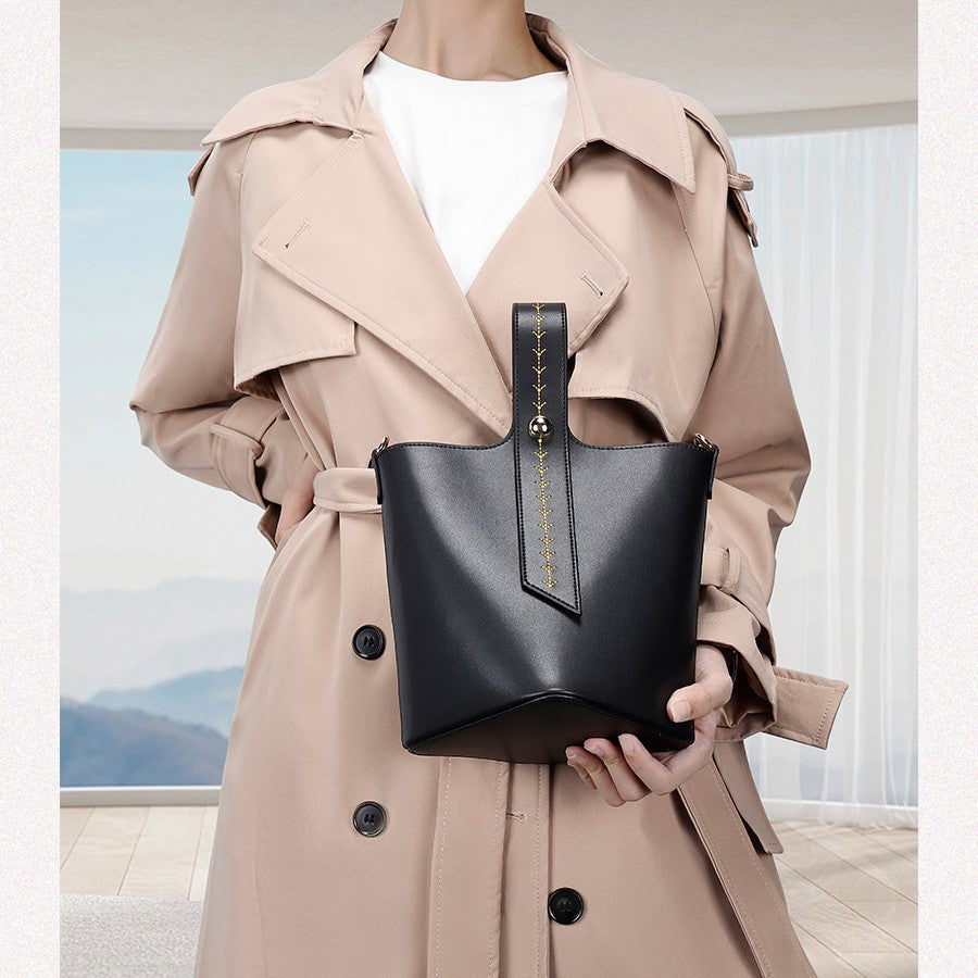 LOE New Style Water Bucket Bag minipebble Fashion Women's Bag Fortune Bucket Tote Bag Large Capacity Handbag for Women