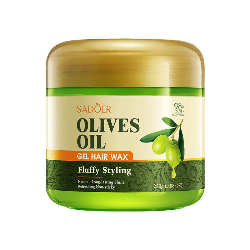 Olive Oil Hair Styling Wax SADOER Nourishing Gel Styling Fluffy Hair Wax  Foreign Trade Wholesale