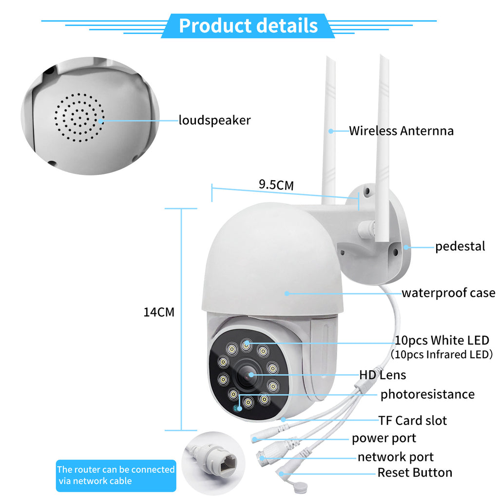 1.5Small Ball Camera Waterproof HD Night Vision Remote Monitoring Wireless Camera Ball Camera