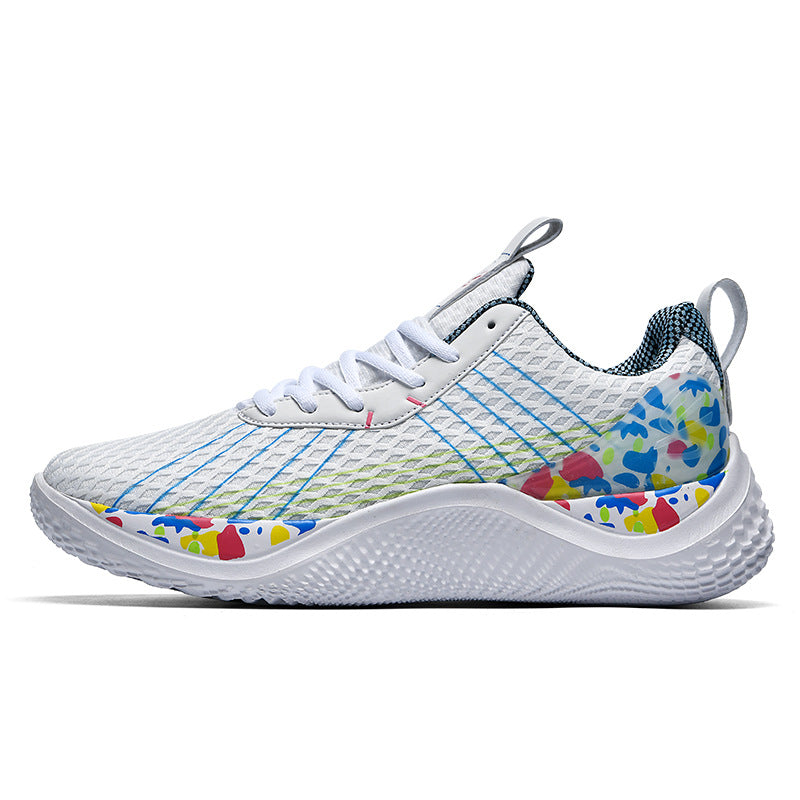2025Spring and Summer New Basketball Shoes for Men and Women, Breathable Low-top Sports Shoes for Big Kids, Teenagers, and Students, Practical Training Sneakers
