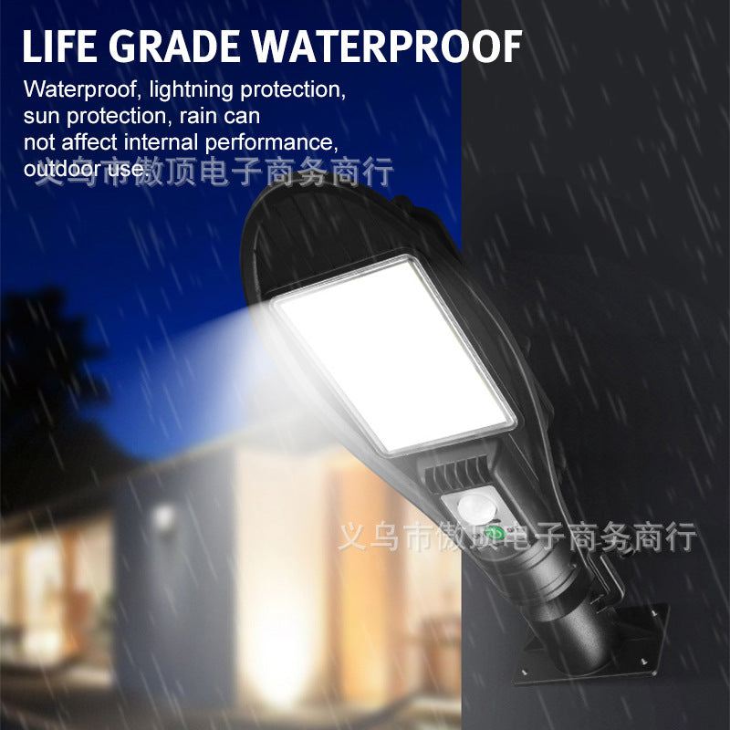 Outdoor Solar Light Human Body Sensing Wall Light Integrated Street Light with Remote Control Garden Light Waterproof Garden Light