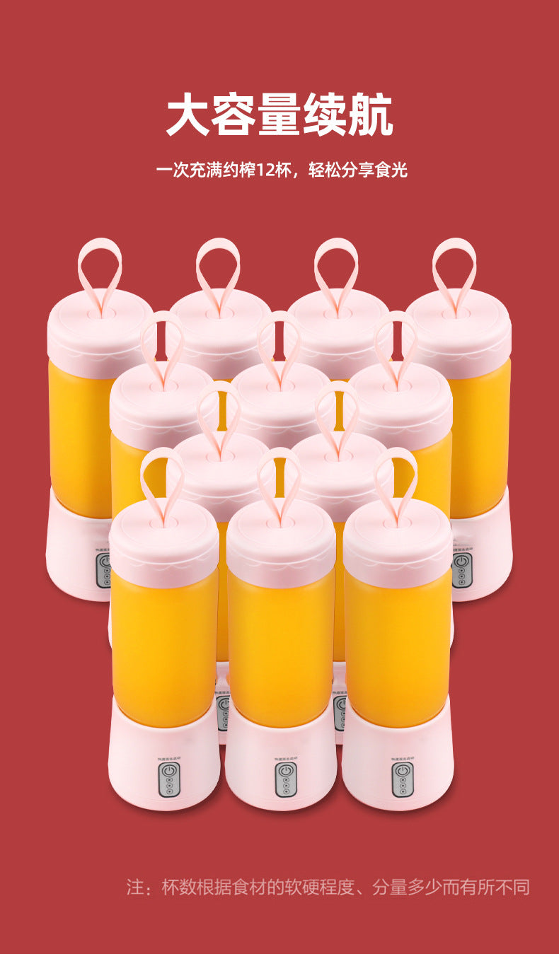 Portable Juicer Juice Cup Student Home Small USB Rechargeable Juicing Cup Mini Electric Mixing Cup