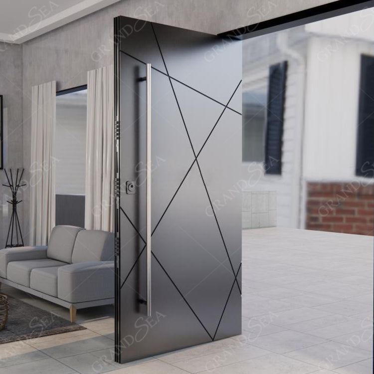 Modern Style Interior Stainless Steel Door Double Swing Open High Security Steel Door