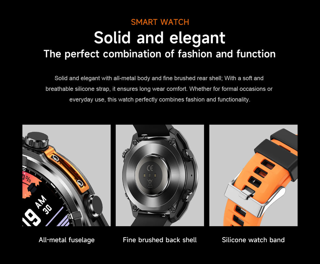 HD300Smart Watch Bluetooth Call Heart Rate Monitor Pedometer Sleep Altitude Barometric Pressure Depth Waterproof Sports Three-Proof