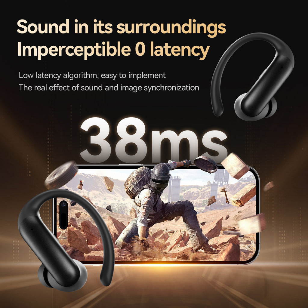 New M145Long Battery Life Ear-Hook and In-Ear Headphones Private Model Low Latency Wireless Bluetooth Earphones