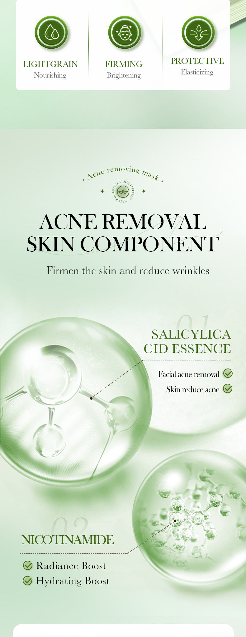 Salicylic Acid Mask SADOER Anti-acne Soothing Skin Rejuvenation Hydrating Anti-acne Mask  Wholesale