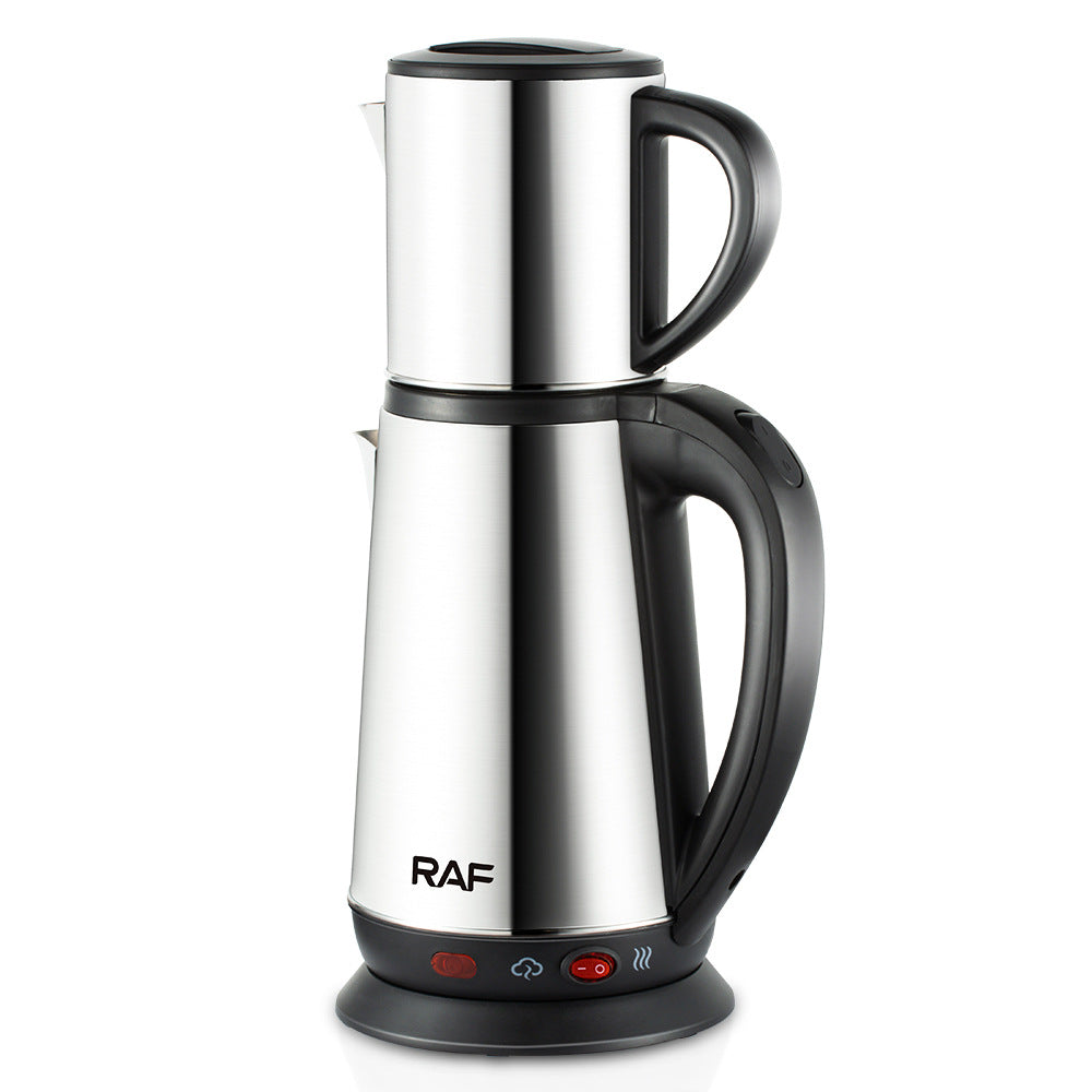 RAF European Standard Stainless Steel 0.8+1.8L Multifunctional Electric Kettle Automatic Large Capacity Multifunctional Kettle