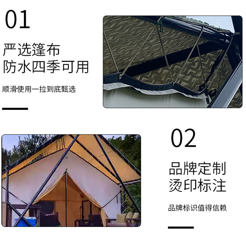 Outdoor Luxury Tent Style Nomadic Tent Hotel High-End Homestay Tent Camping Family Gathering Luxury Hotel Tent