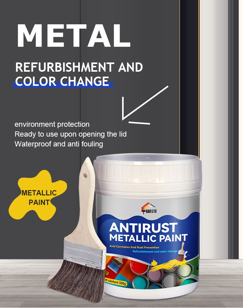 Color Metal Paint Iron Art Steel Structure Color Steel Tile Renovation Color Change Water-Based Industrial Latex Paint Anti-Rust Paint