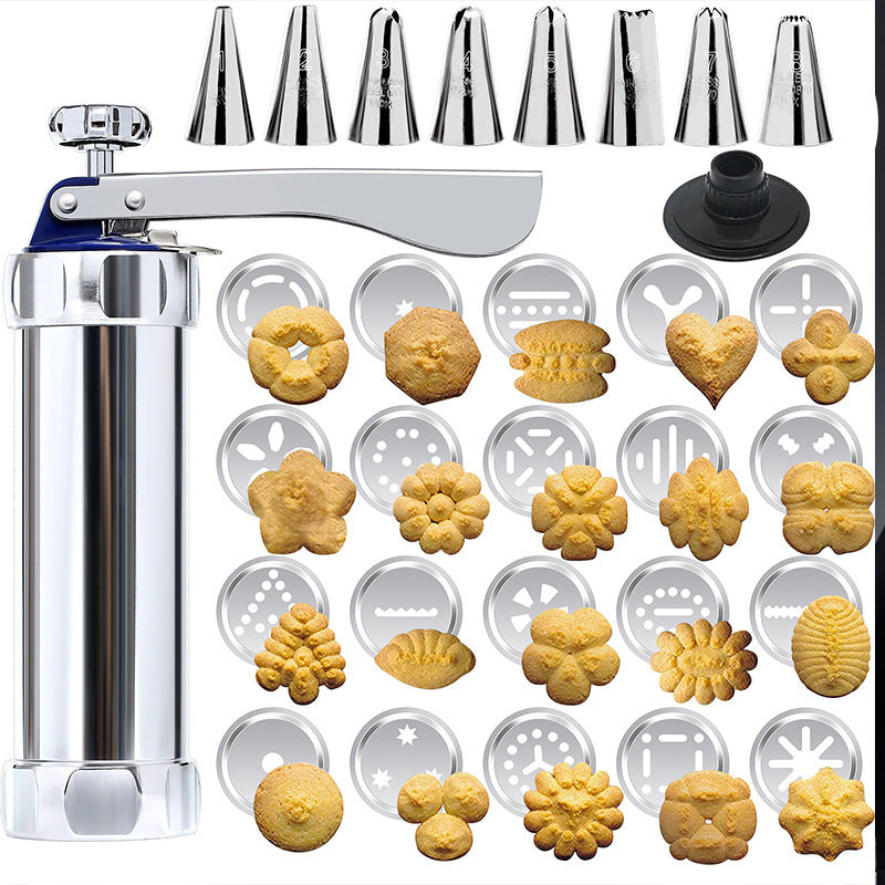 Handheld Aluminum Alloy Decorating Gun Cookie Gun Cream Gun20Piece Set