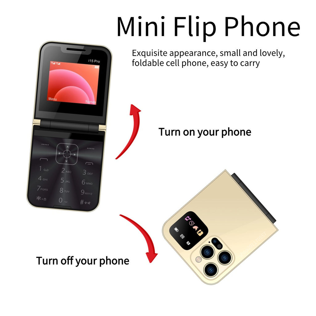 Wholesale Hot Selling Foldable Mobile Phone for Elderly Bluetooth Dialing Student Backup Feature Phone Card Phone Foldable