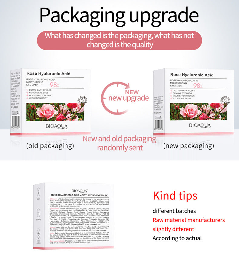BIOAOUA Rose Hyaluronic Acid Moisturizing Eye Mask Hydrating and Moisturizing Eye Mask Wholesale