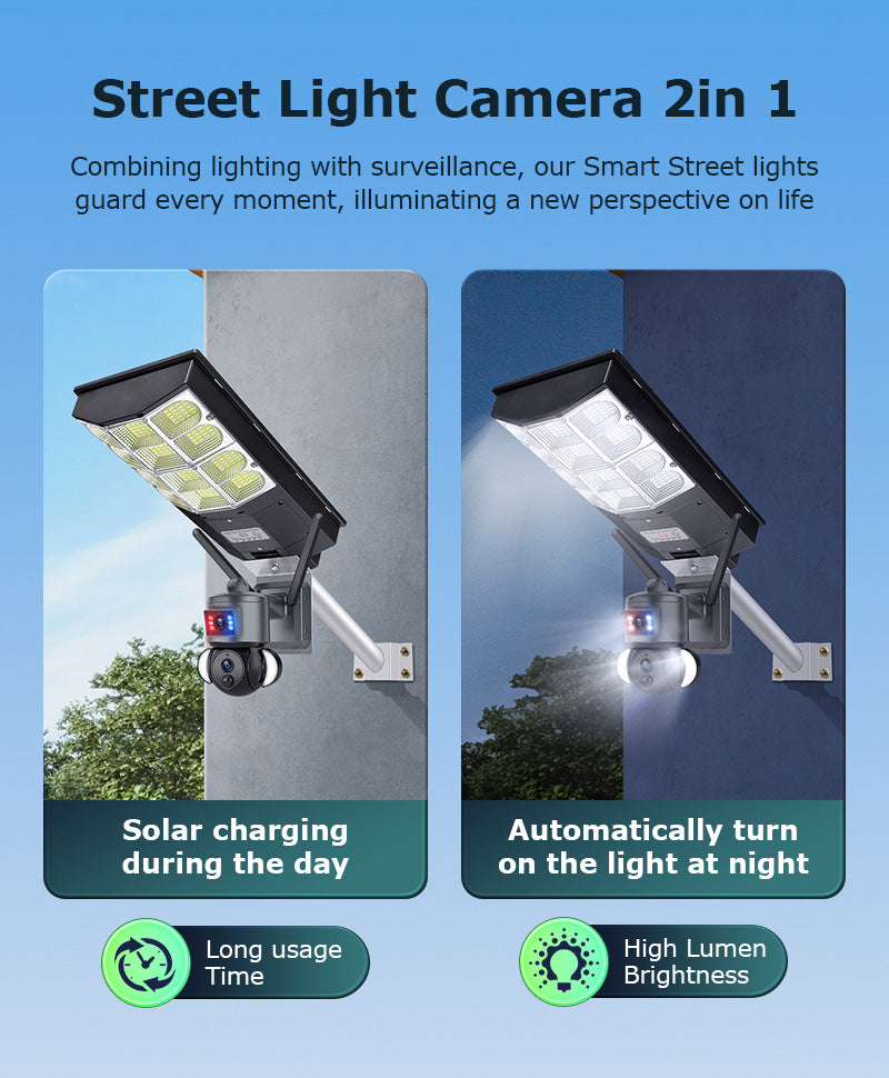 Exclusive Supply4g Solar street light surveillance camera outdoor6MP Night Vision Binoculars with HD Illumination wifi Photo