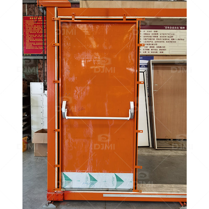 Cheap Price Fire Rated   With Stainless Steel Handle Single Leaf Security Fireproof Metal Door Certified Exit Gate Steel Door
