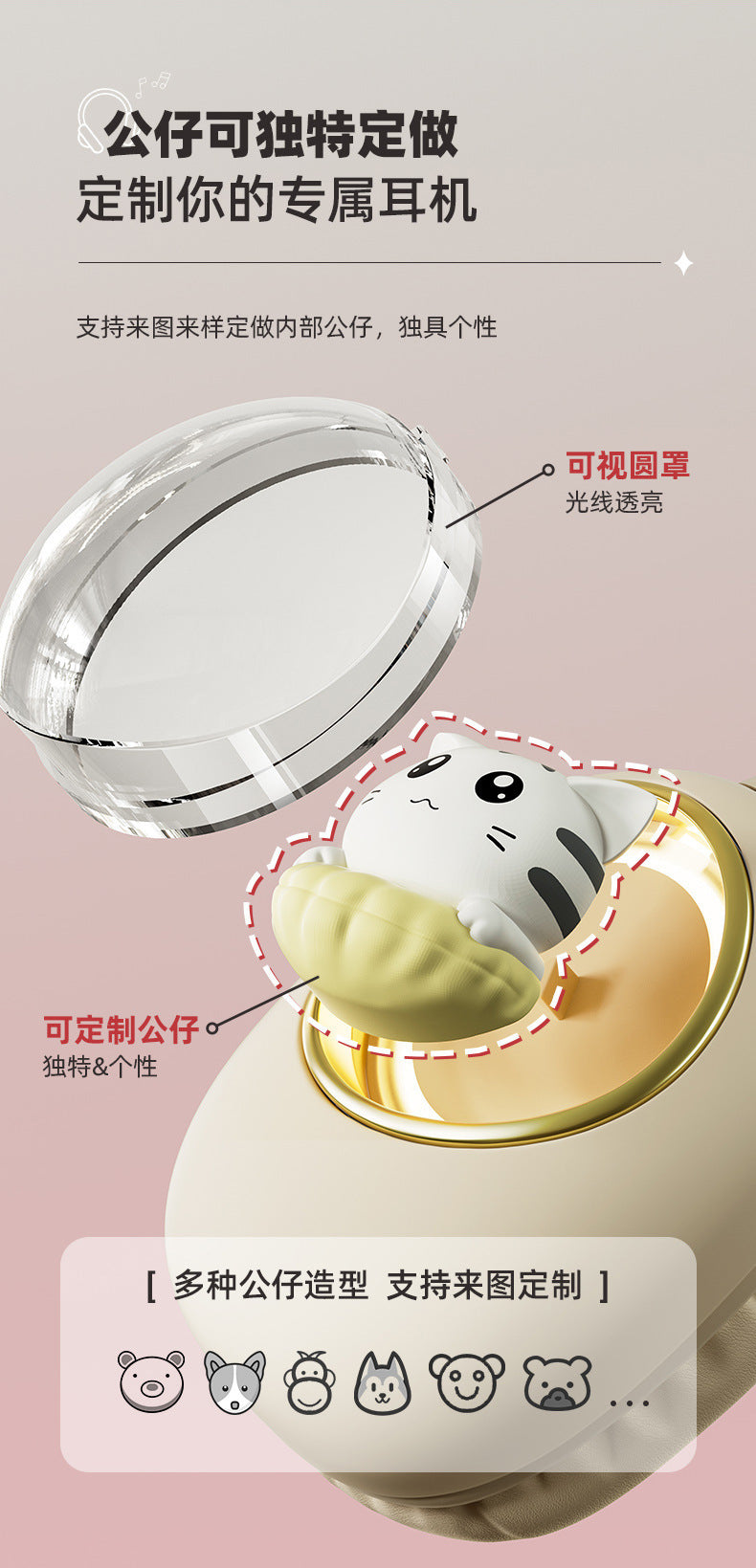Head-mounted Bluetooth Wireless Earphones Cute Cartoon Cat Full Ear Long Battery Life Support Customization Noise Reduction Cat Ear