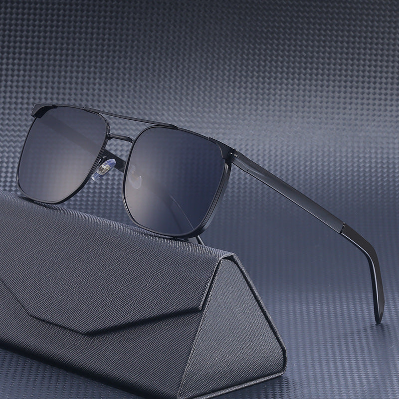 Men's Sunglasses Driving Fashion Internet Celebrity David Same Style Square Frame Sunglasses Men's Trendy Outdoor Hiking Glasses shades