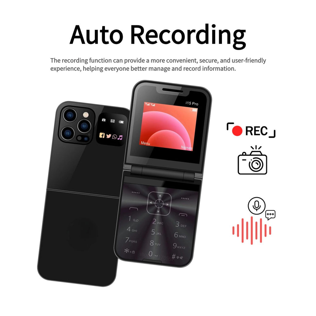 Wholesale Hot Selling Foldable Mobile Phone for Elderly Bluetooth Dialing Student Backup Feature Phone Card Phone Foldable