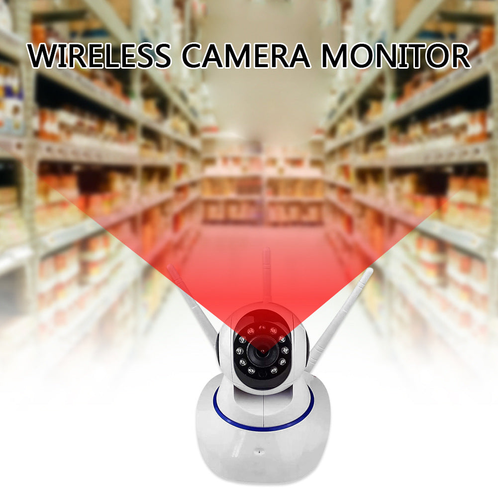 Yoosee Webcam with Three Antennas, Strong for Bald Heads Home Wireless Video Surveillance Camera Worth Watching APP