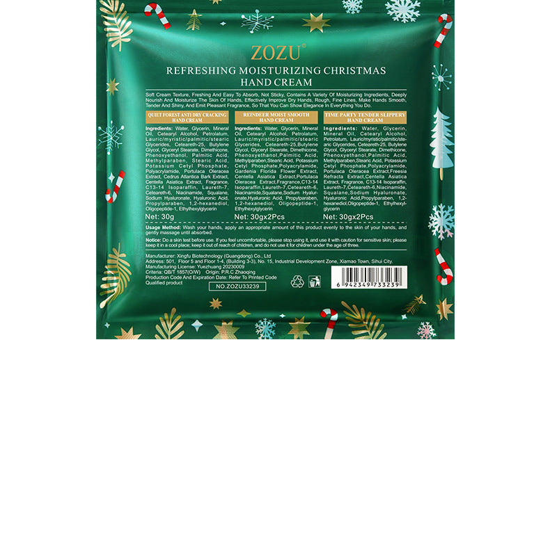 Christmas Hand Cream Set ZOZU Refreshing Moisturizing Hand Cream Gift for  Wholesale
