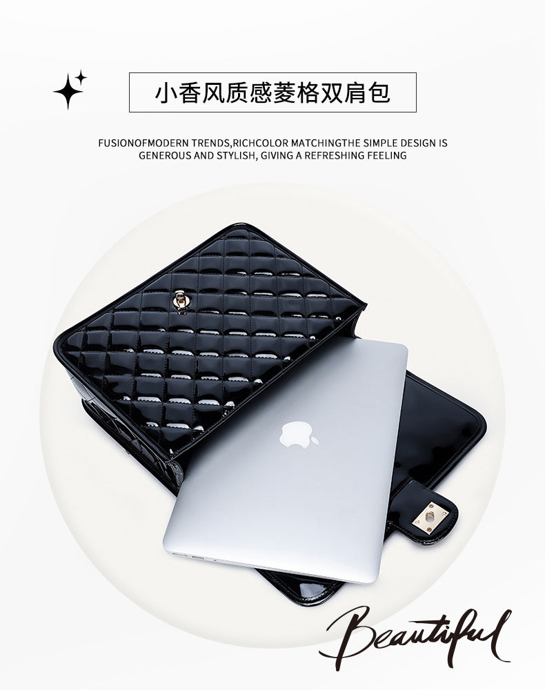 Quilted Pattern Light Luxury Fashion Niche Academy Style2024Versatile Little Chanel Style Quilted Chain Handbag and Backpack for Women