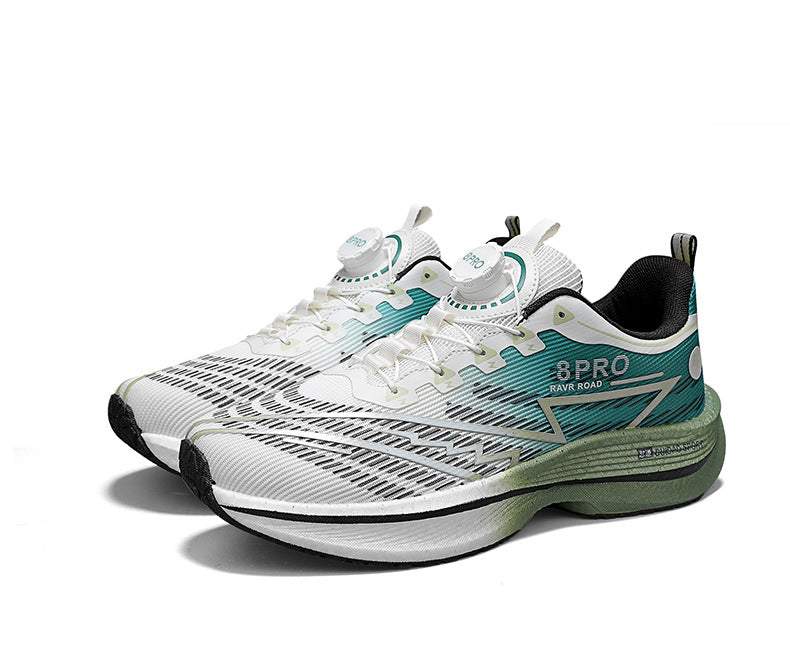 2025New8pro Full Palm Carbon Plate Racing Shock Absorption Running Shoes Men and Women Couples Rotating Buckle Youth Shoes Sports