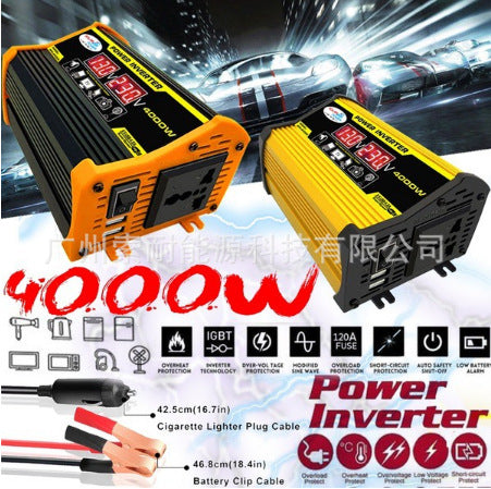 300W Vehicle Inverter12V Turn110V 220V Dual Voltage Display Outlet power inverter